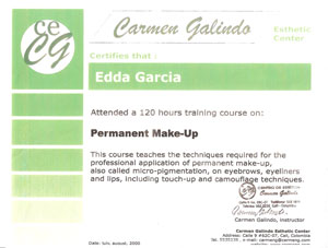 Carmin Galindo Certificate
